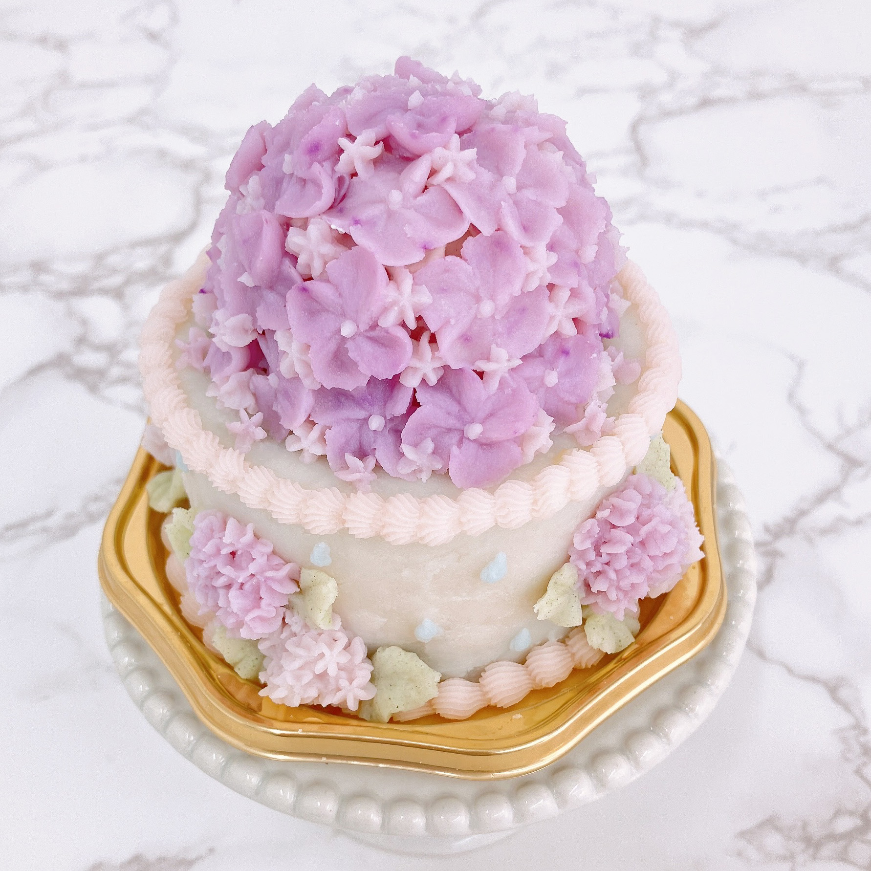 【６月】紫陽花のケーキ 