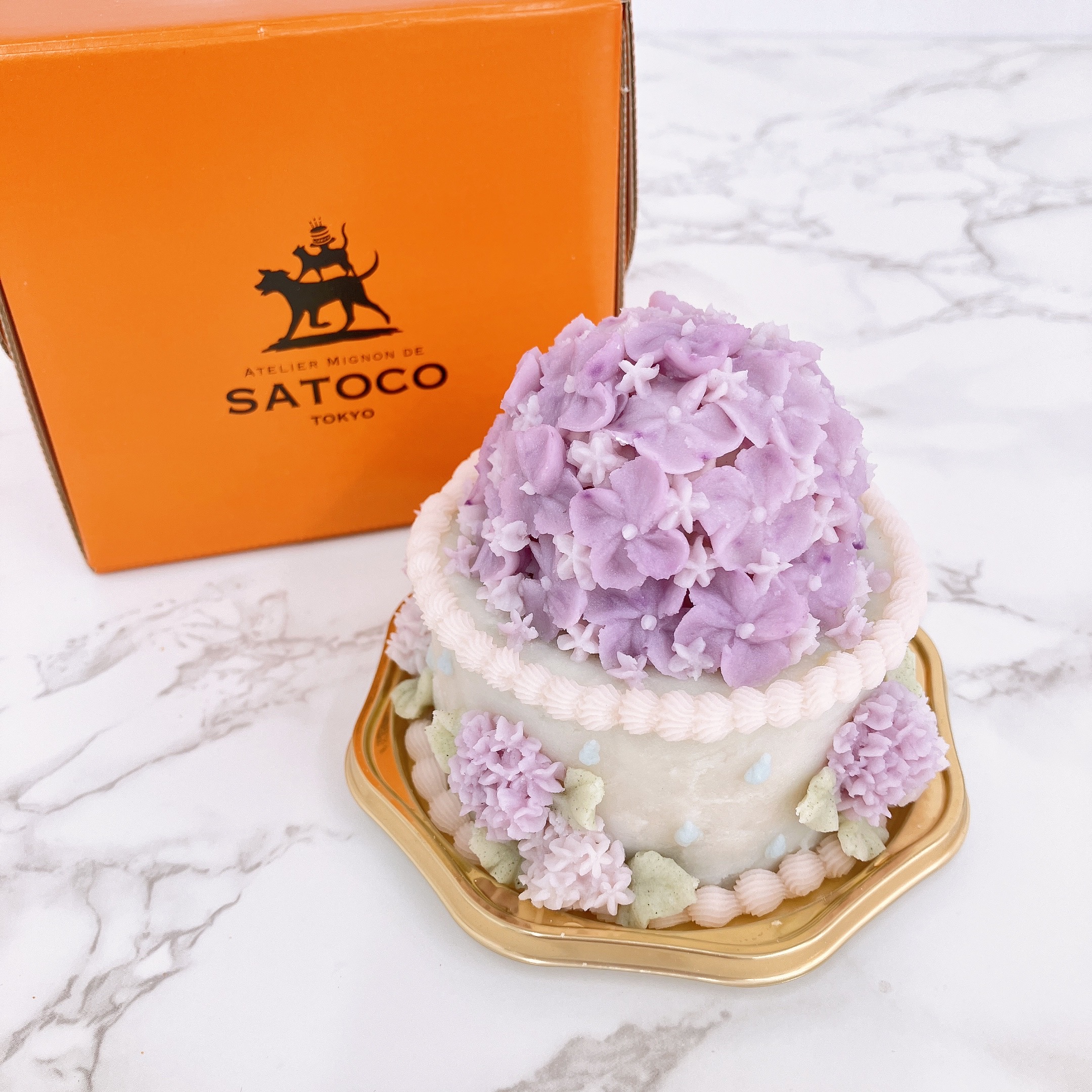 紫陽花のケーキ＞<br